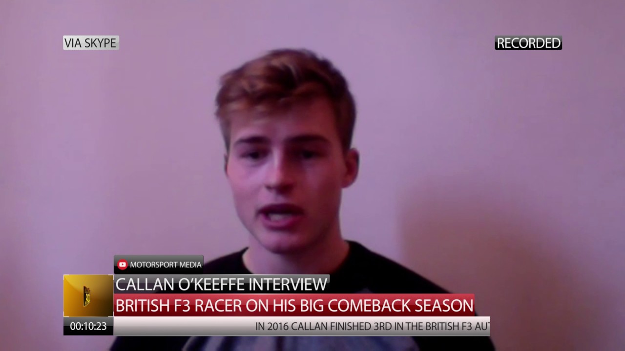 Talking to…Callan OKeeffe ahead of his 2017 British F3 campaign