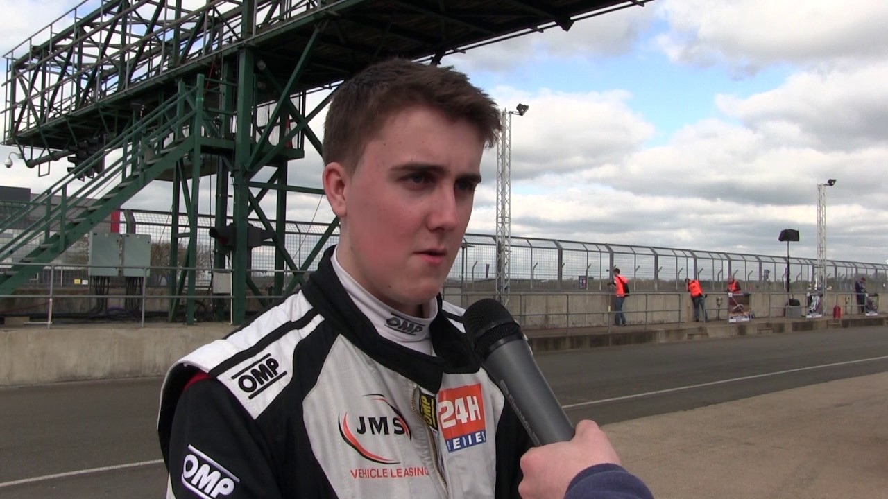 Jack Fabby  at the end of his first ever endurance race, the 24hr of Silverstone 2017