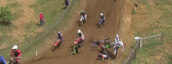 Cadders Hill, Lyng MX2 Crash. ACU British Motocross Championship