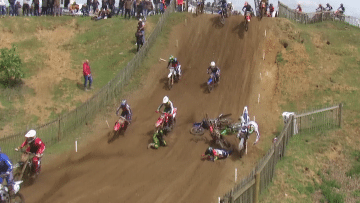 Cadders Hill, Lyng MX2 Crash. ACU British Motocross Championship
