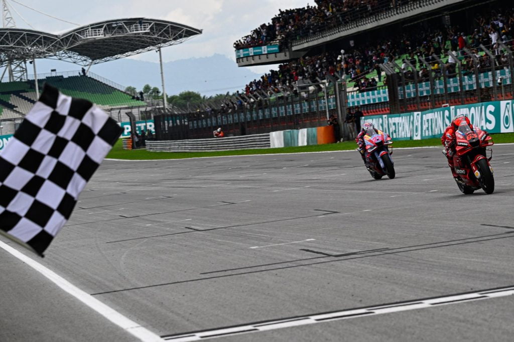 Malaysia Grand Prix finish