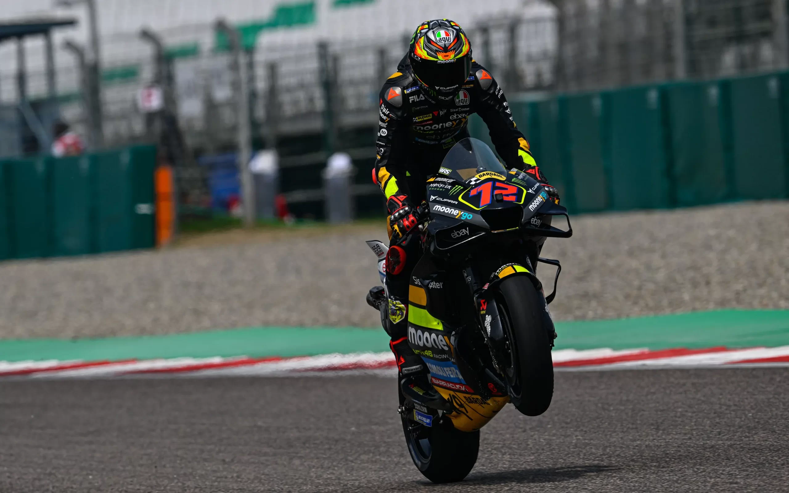 Marco Bezzecchi qualifying on pole in India